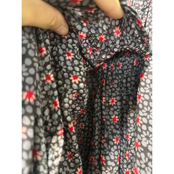 Natalie Martin Anthropologie Nico Wrap Maxi Dress Womens Medium Floral Draped - Picture 15 of 16